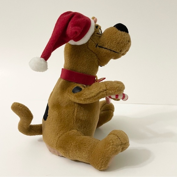 Gemmy Scooby Doo Christmas Dog Plush Singing Dancing Candy Cane Santa Hat - Picture 9 of 17